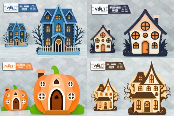 Download Halloween House SVG Laser Craft BUNDLE - Laser craft Collection