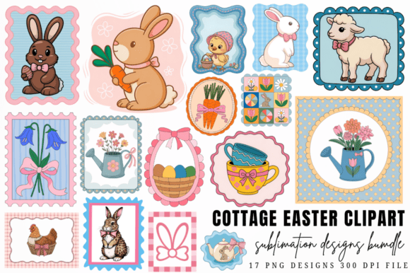 Download Cottage Easter Clipart Sublimation Desig - Premium Resources