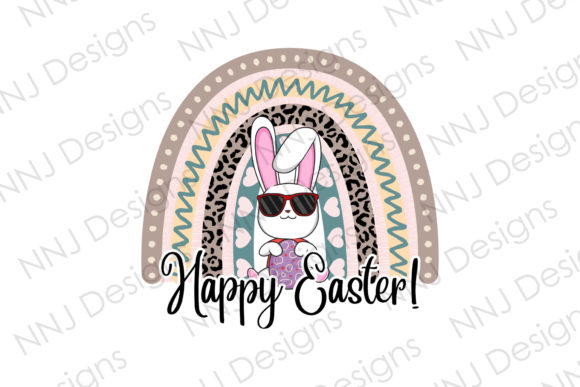 Download Rainbow Happy Easter Bunny Clipart - Easter bunny Collection