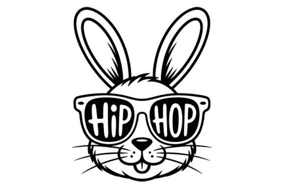 Download Hip Hop SVG Easter Bunny Sunglasses Svg - Easter bunny Collection