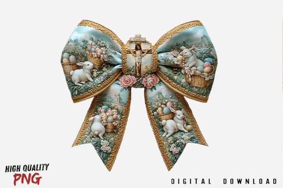 Download Christian Easter Bunny Coquette Bow PNG - Easter bunny Collection