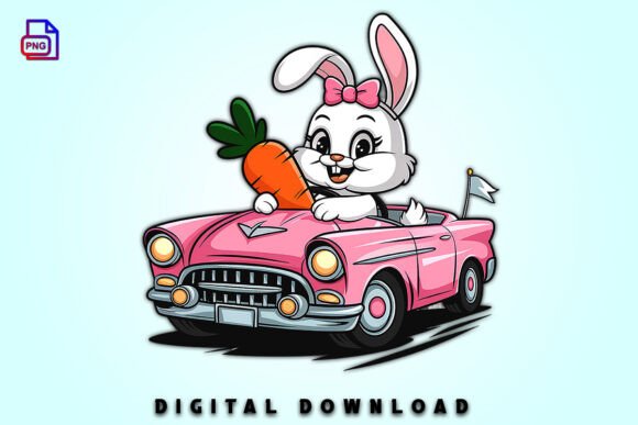 Download Pastel Easter Bunny Clipart Car PNG - Easter bunny Collection