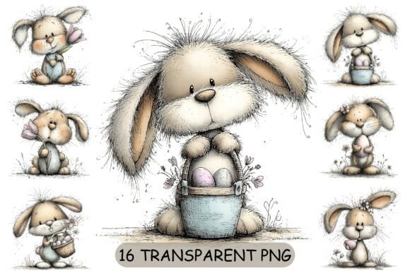 Download 16 Cute Easter Bunny PNG Clipart - Easter bunny Collection