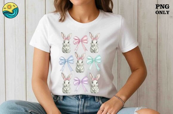 Download Cute Bunny Bow PNG, Pastel Easter Bunny - Easter bunny Collection