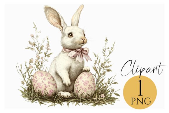 Download Vintage Easter Bunny Clipart PNG - Easter bunny Collection