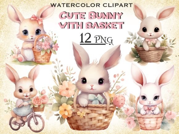 Download Easter Bunny Basket PNG Bundle - Easter bunny Collection
