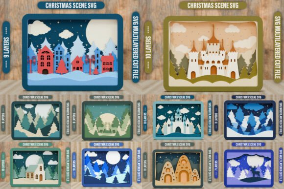 Download Christmas Scene SVG Laser Craft BUNDLE - Laser craft Collection