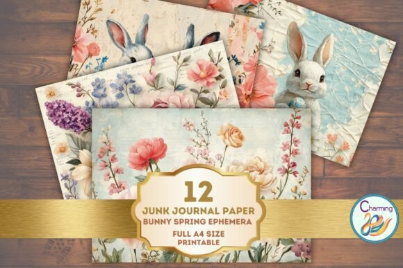 Download Scrapbook: Easter Bunny Spring Ephemera - Easter bunny Collection