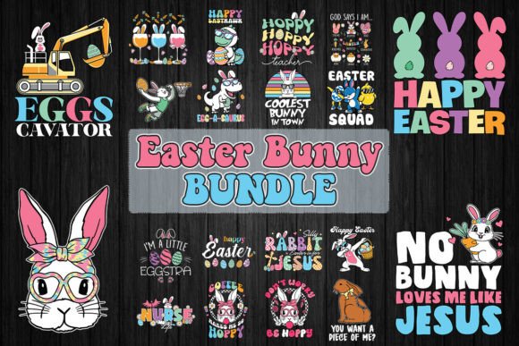 Download Retro Easter Bunny SVG Bundle - Easter bunny Collection