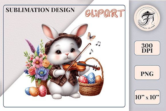 Download Cute Easter Bunny with Basket and Eggs - Easter bunny Collection