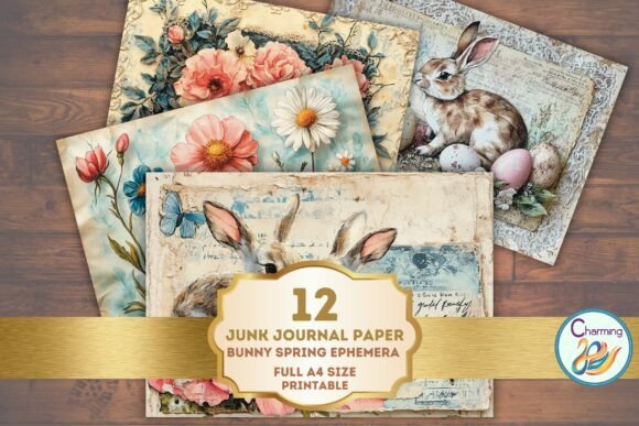 Download Scrapbook: Easter Bunny Spring Ephemera - Easter bunny Collection