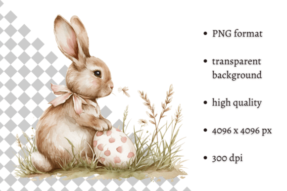 Download Cute Watercolor Easter Bunny Clipart - Easter bunny Collection