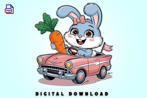 Download Pastel Easter Bunny Clipart Car PNG - Easter bunny Collection
