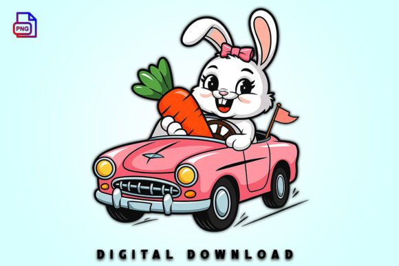 Download Pastel Easter Bunny Clipart Car PNG - Easter bunny Collection