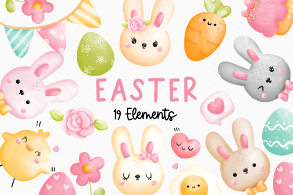 Download Watercolor Easter Bunny Clipart - Easter bunny Collection