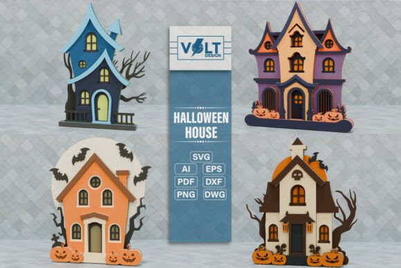 Download Halloween House SVG Laser Craft BUNDLE - Laser craft Collection