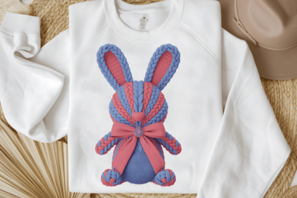 Download Cute Crochet Faux Yarn Easter Bunny PNG - Easter bunny Collection