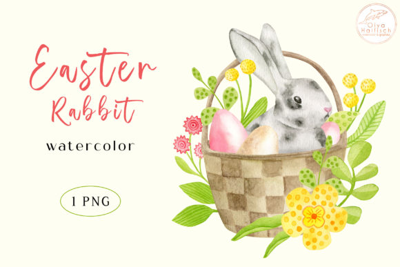 Download Watercolor Cute Spring Easter Rabbit PNG - Premium Resources