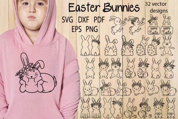 Download Easter Bunny SVG Bundle, Rabbit SVG - Easter bunny Collection