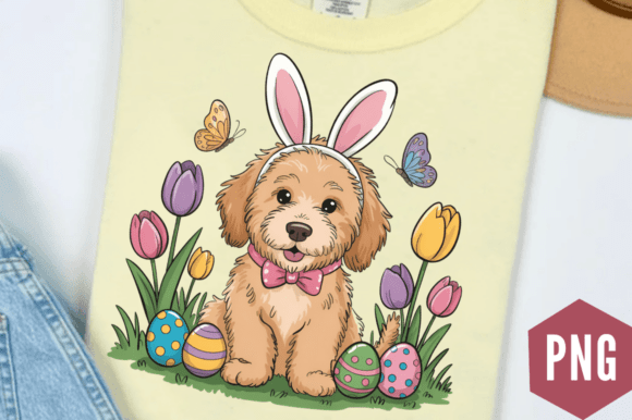 Download Easter Bunny Goldendoodle Dog PNG Design - Easter bunny Collection
