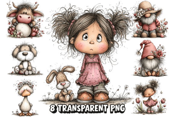 Download 8 Cute Spring Girl Bunny PNG Clipart - Premium Resources