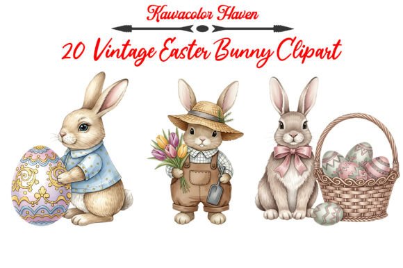 Download Vintage Easter Bunny Clipart - Easter bunny Collection