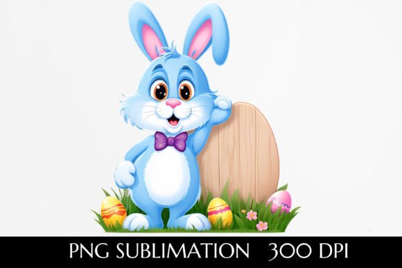 Download Cartoon Easter Bunny with Sign - Easter bunny Collection