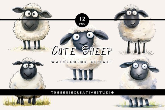 Download Cute Sheep PNG Clipart Set - Cute sheep png Collection