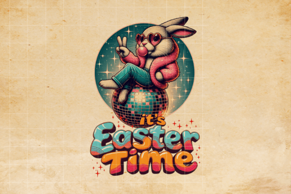 Download Disco Easter Bunny Blowing Bubble - Easter bunny Collection