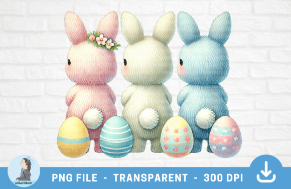 Download Pastel Easter Bunny with Flowers PNG - Easter bunny Collection