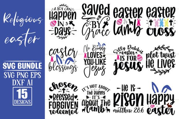Download Religious Easter SVG Design Bundle - Easter svg design Collection