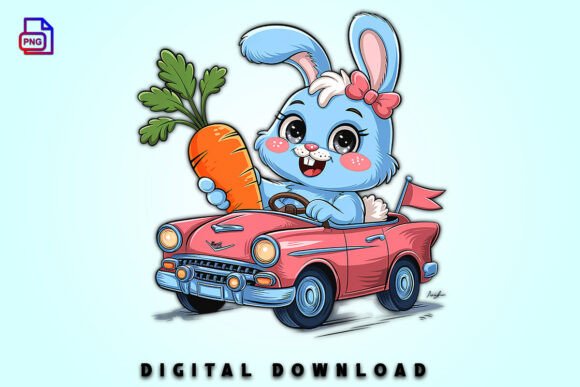Download Pastel Easter Bunny Clipart Car PNG - Easter bunny Collection
