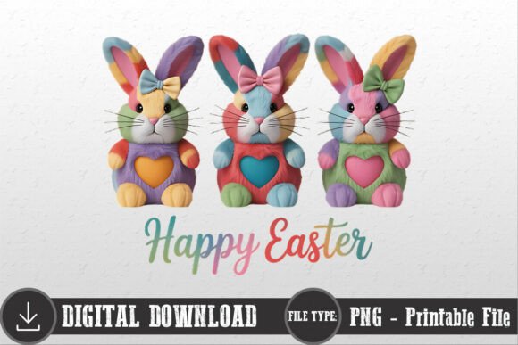 Download Faux Latch Hook Easter Bunny PNG Clipart - Easter bunny Collection
