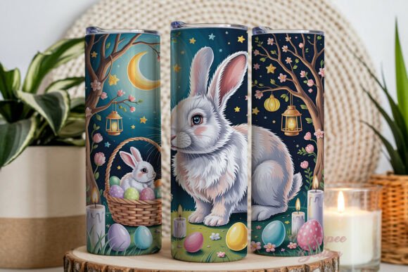 Download Enchanted Easter Bunny Night 20oz Wrap - Easter bunny Collection