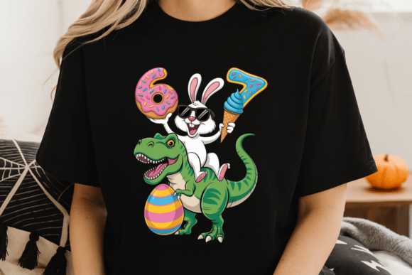 Download Funny Easter Bunny Riding Dinosaur PNG - Easter bunny Collection